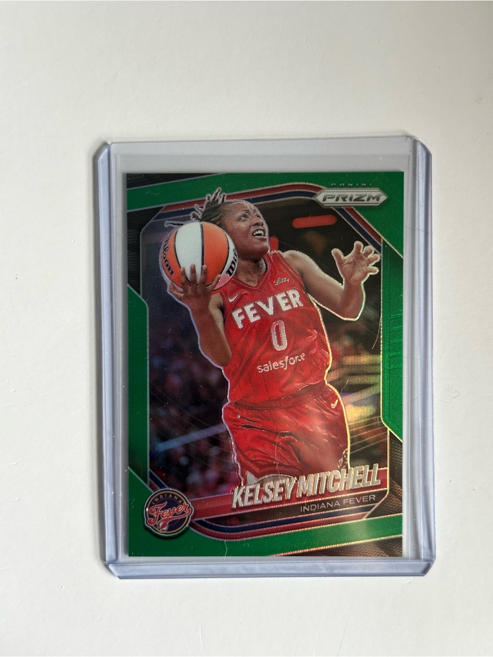 Panini Prizm Kelsey Mitchell Green Border WNBA Card